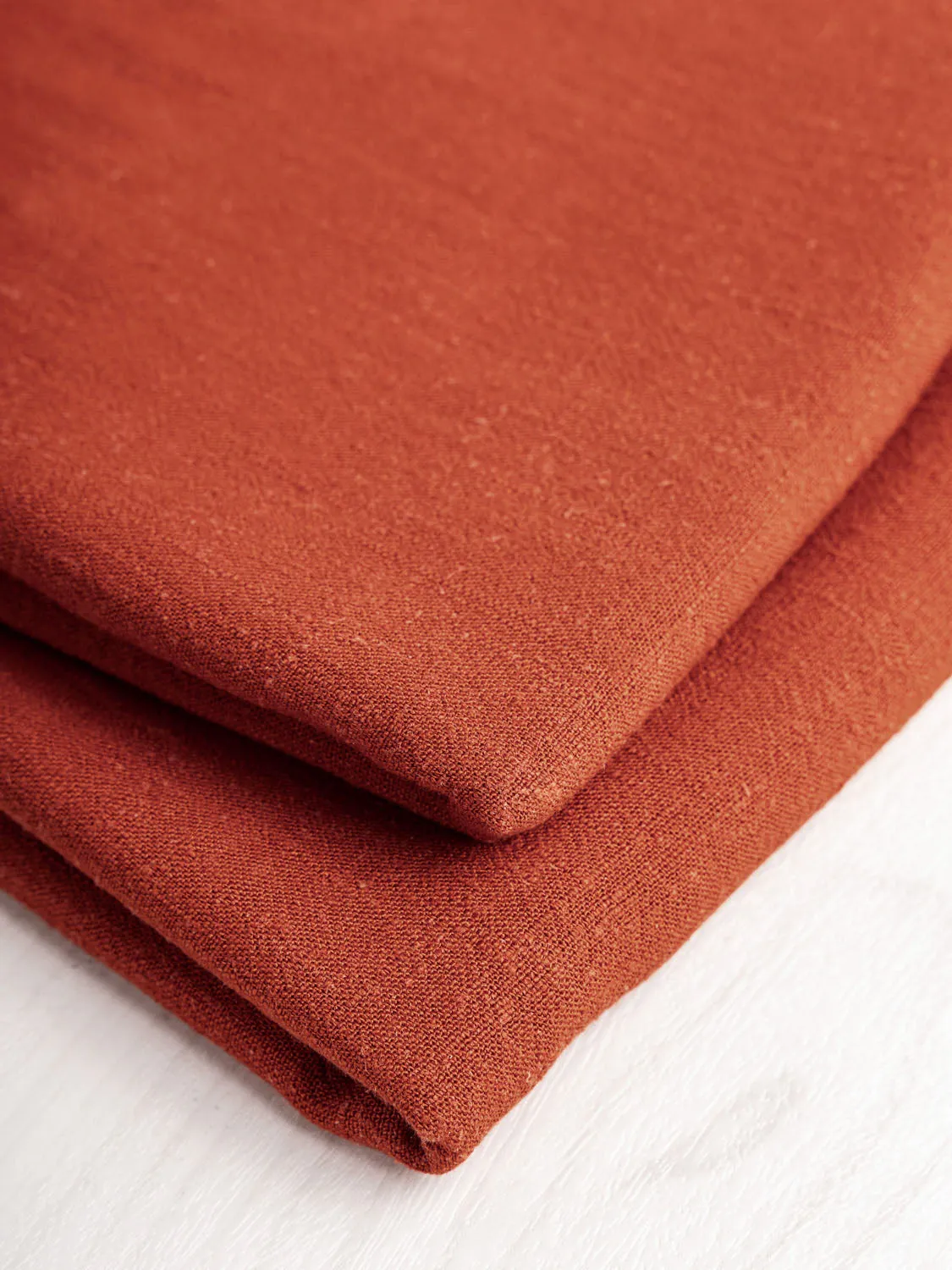Textured Viscose Linen - Rust