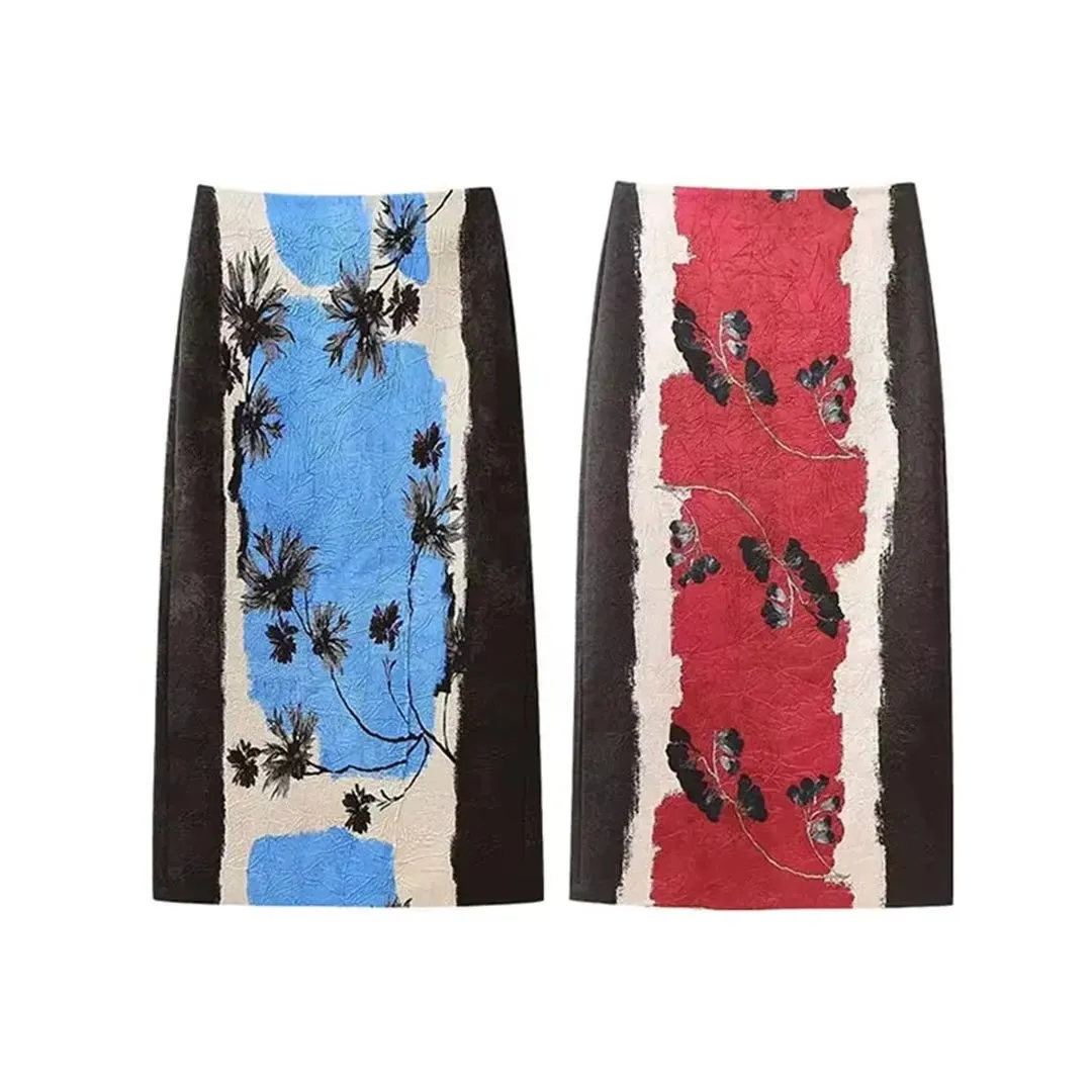 Valeria Printed Maxi Pencil Skirts