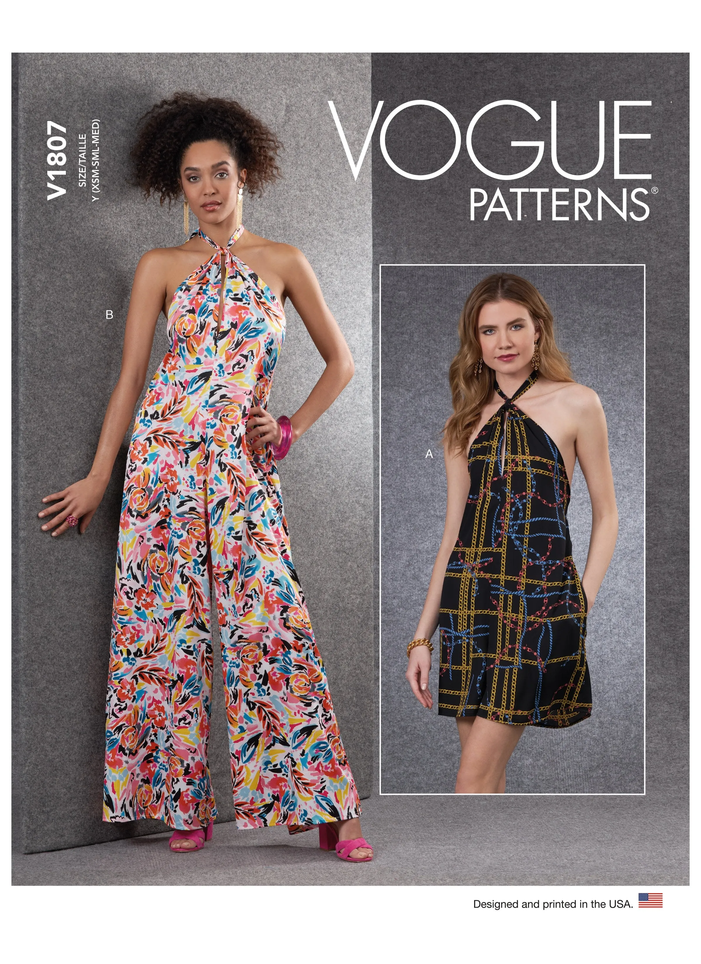 Vogue Sewing pattern 1807 Misses' and Misses' Petite Jumpsuits