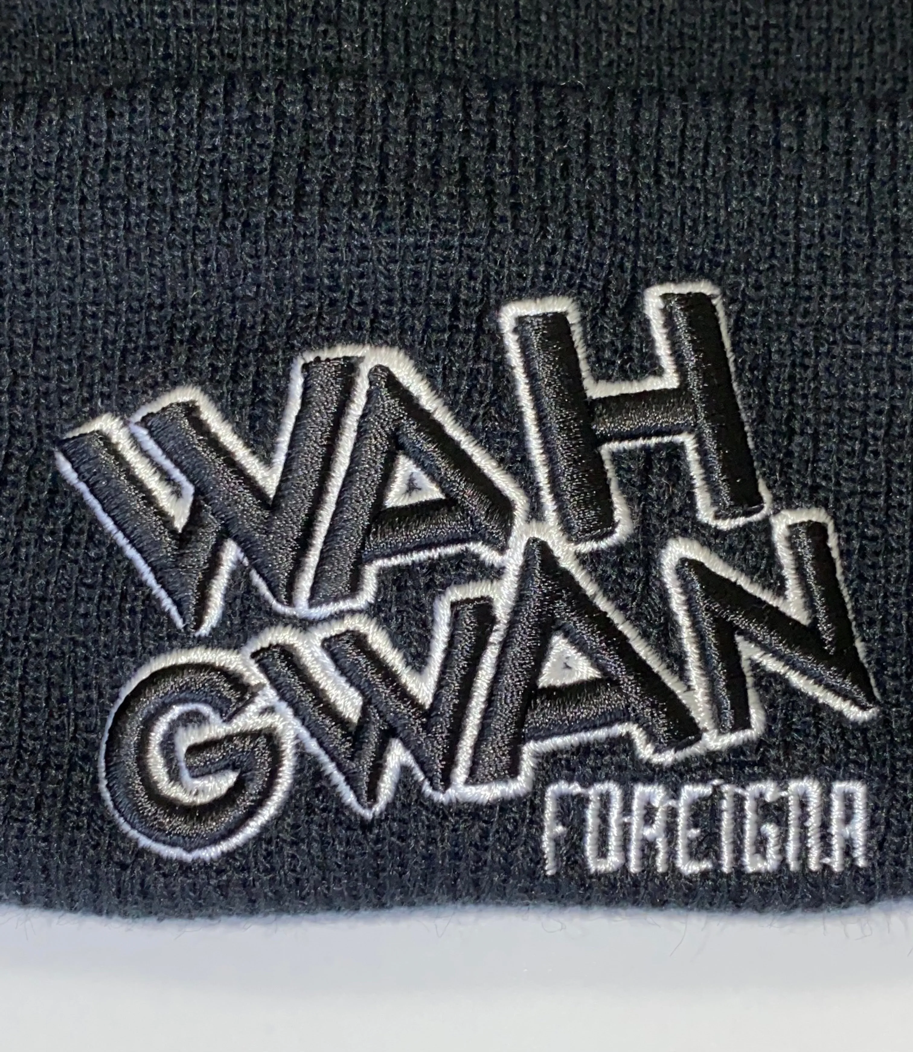 Wah Gwan 3D Beanie Hats - Black