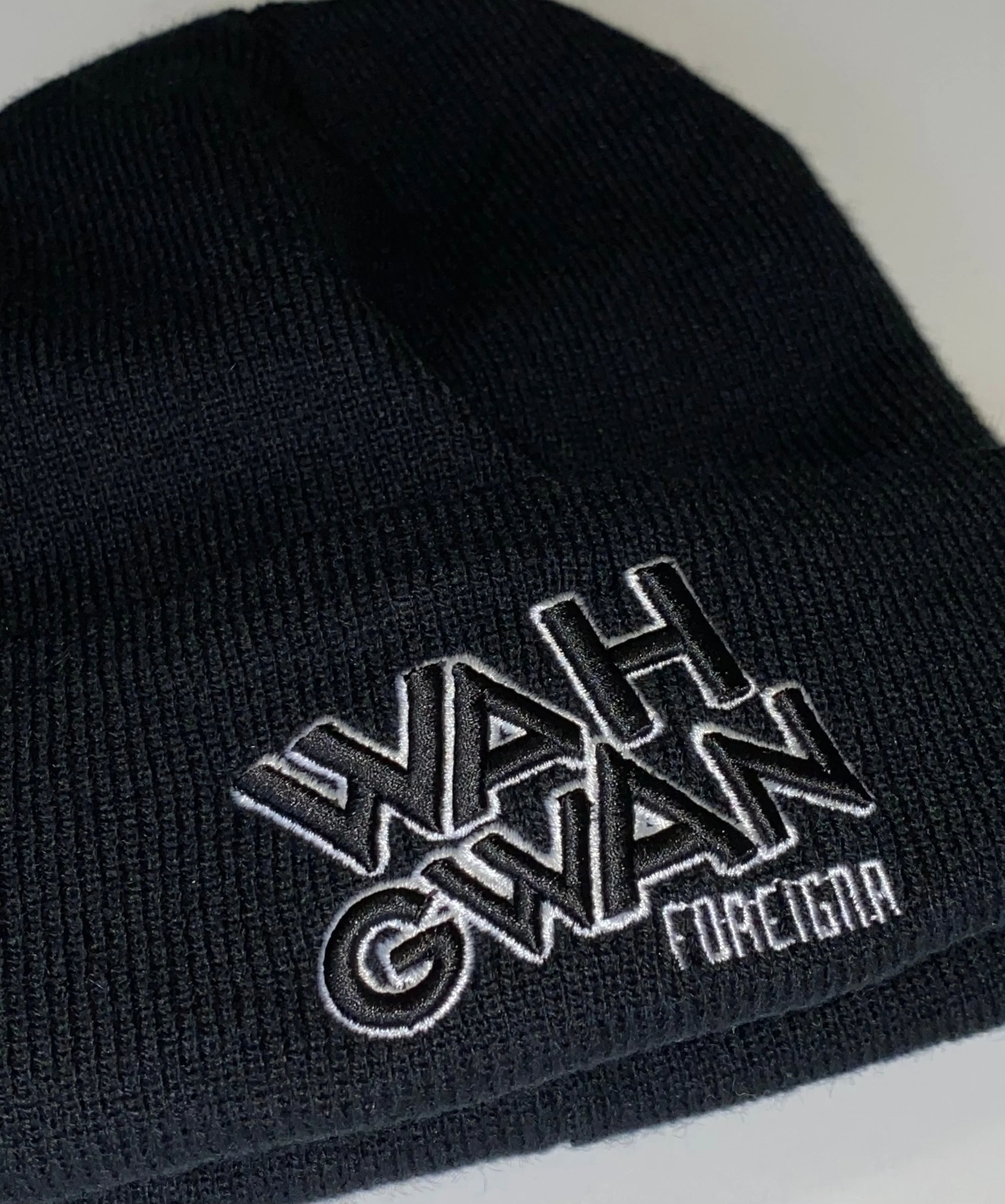 Wah Gwan 3D Beanie Hats - Black