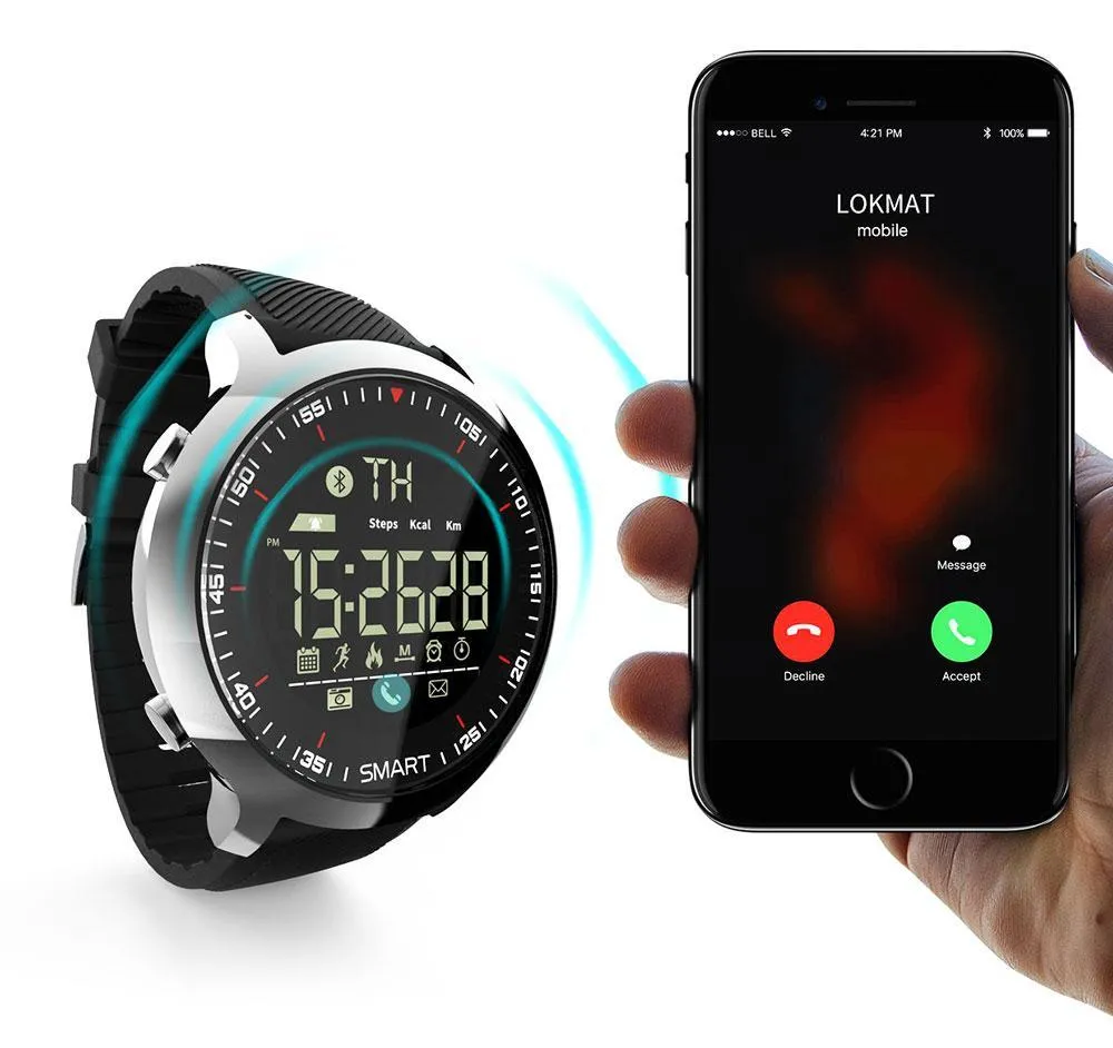 Waterproof Sports Smartwatch - Compatible with iOS & Android