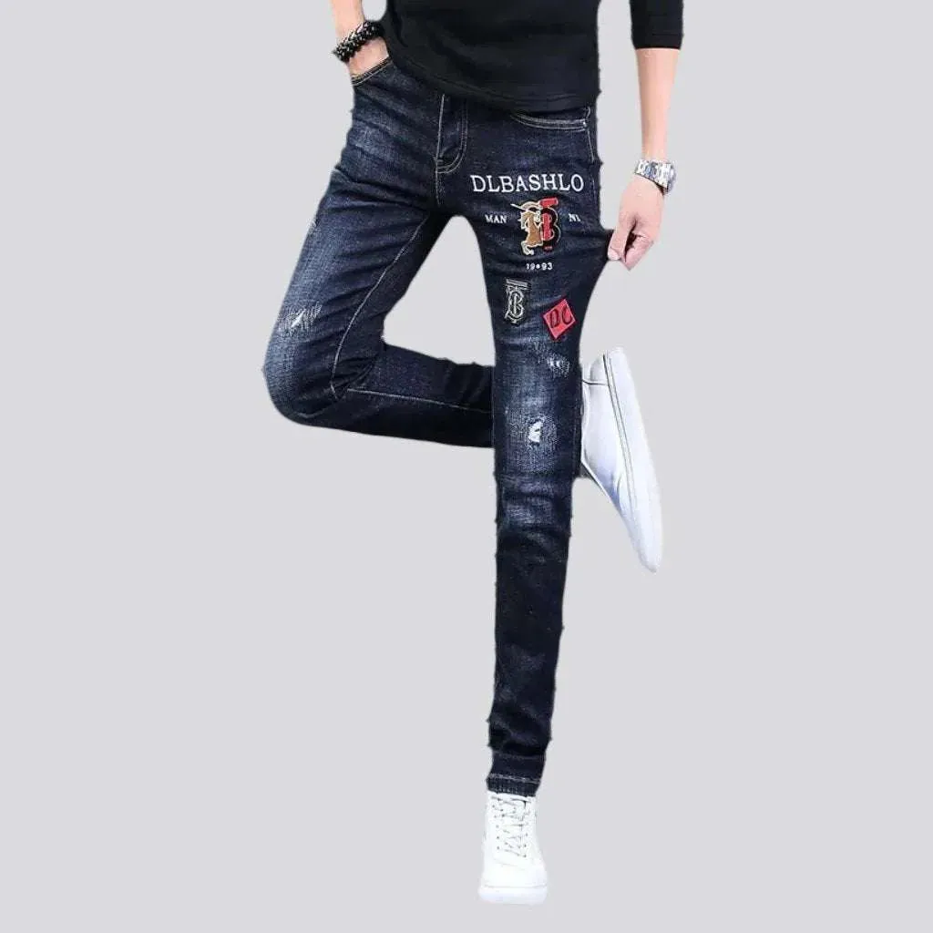 Whiskered men's street jeans