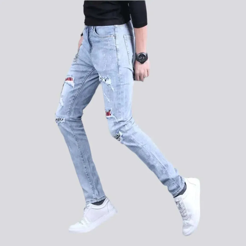 Whiskered men's street jeans