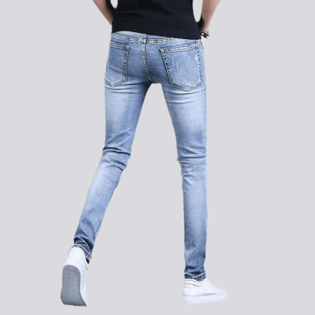 Whiskered men's street jeans