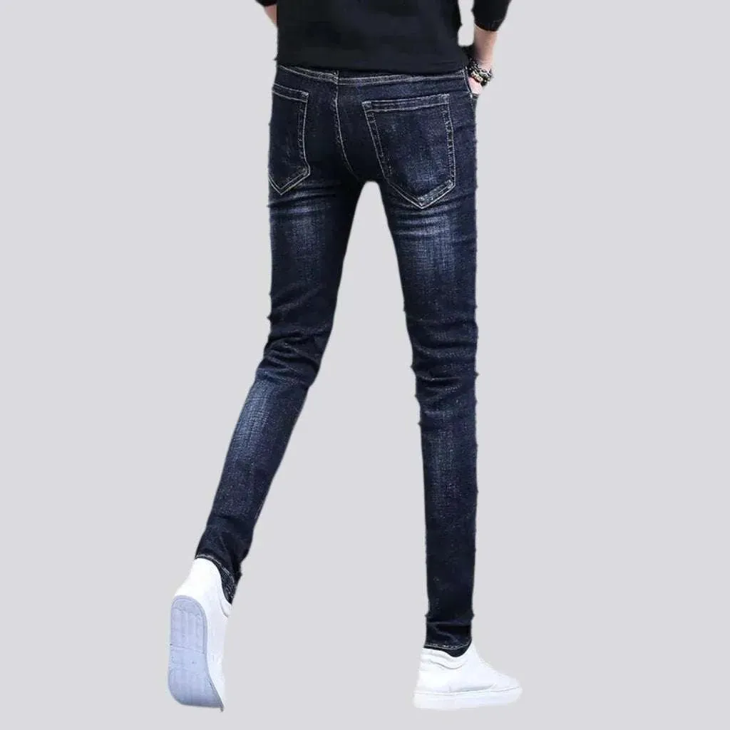 Whiskered men's street jeans