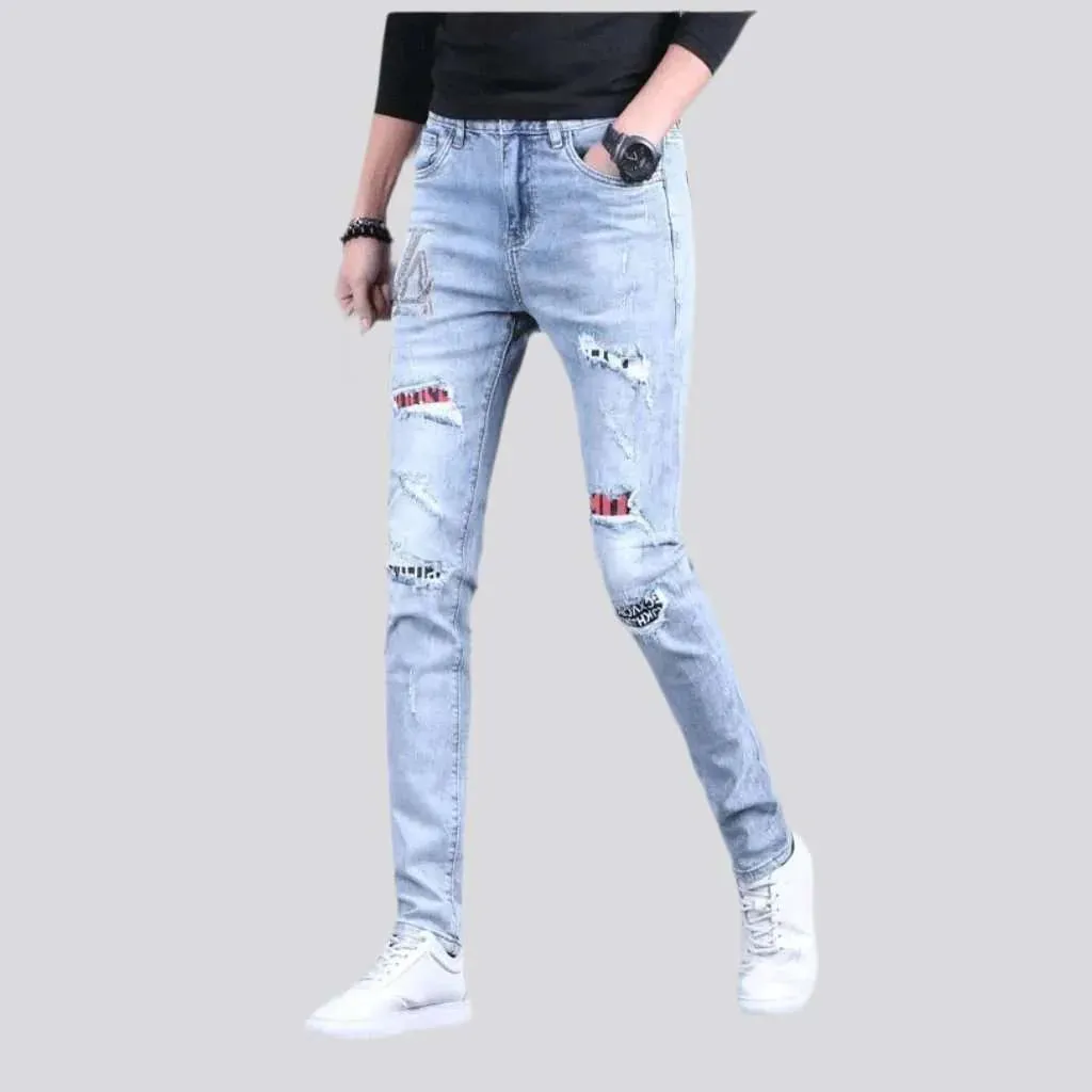 Whiskered men's street jeans