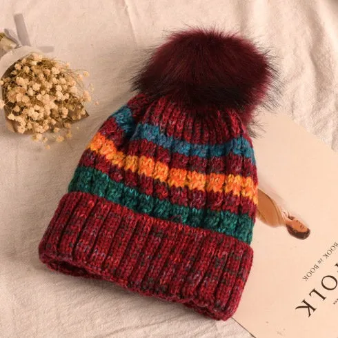Winter Knitted Wool Beanies Women Hat | Beanie for Adults | Women Outdoor Wear | Ski Hat | Winter Hat | Warm Hats | Winter Accessories