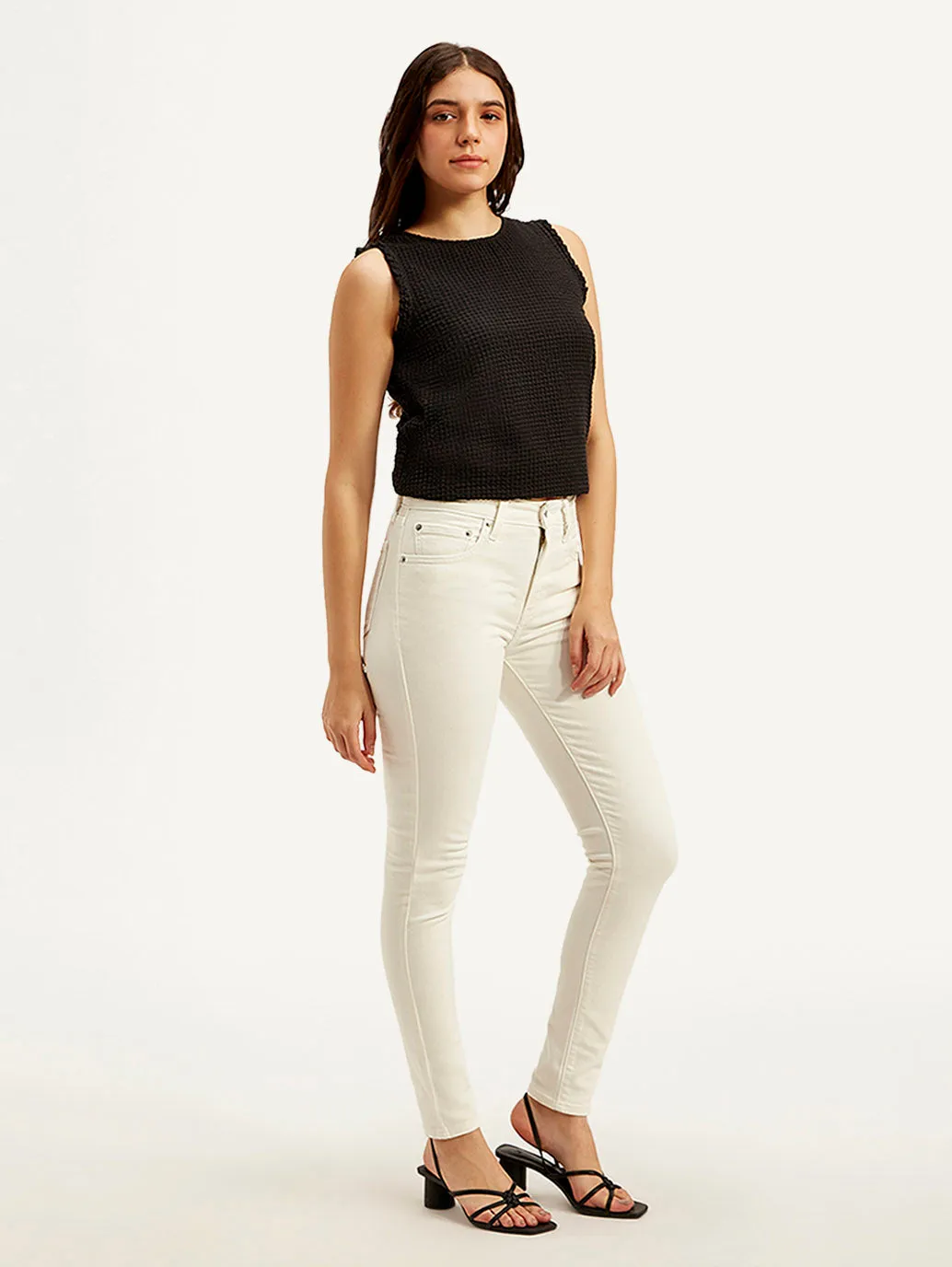 Women's High Rise 721 Skinny Off-White Jeans