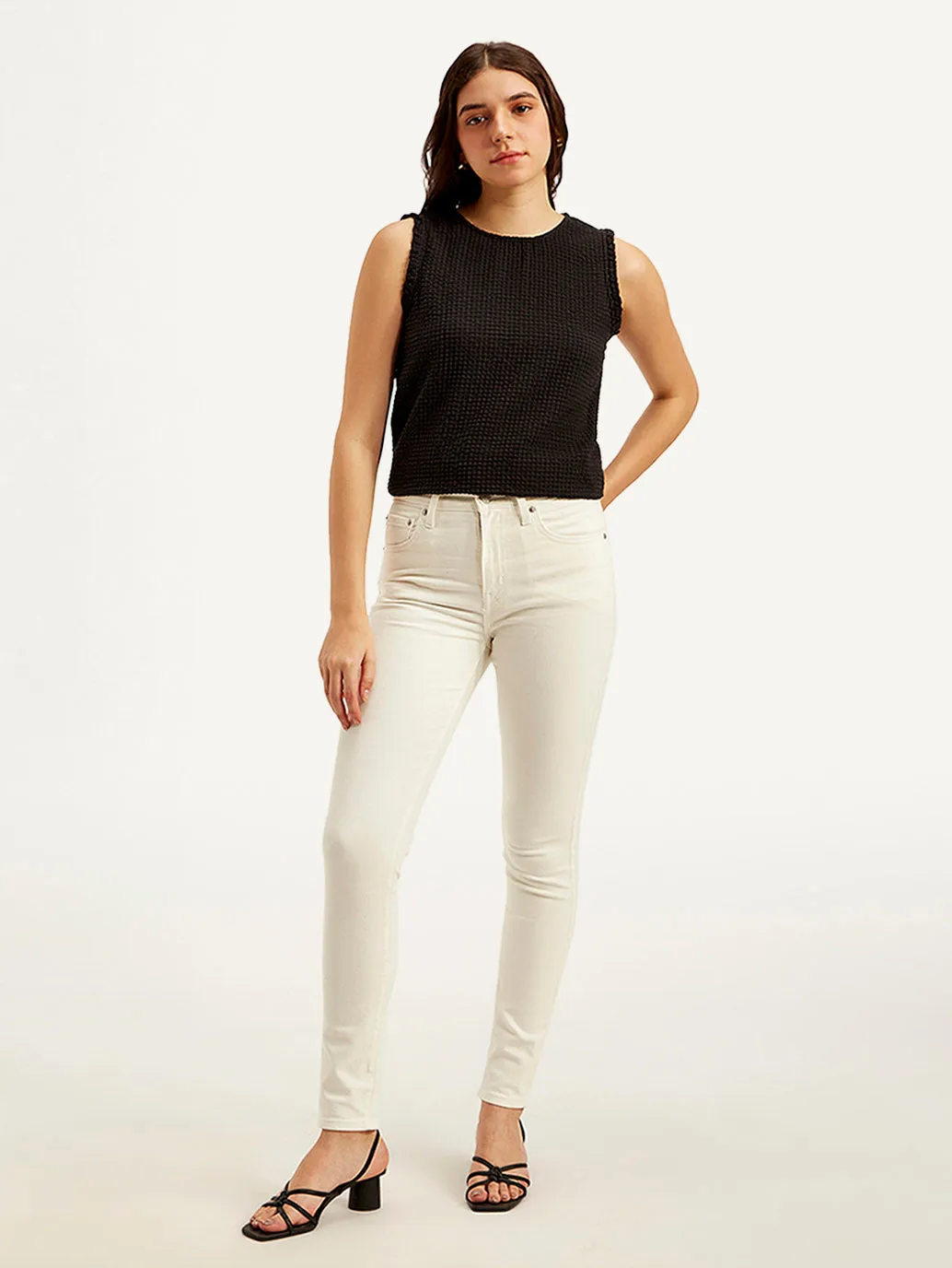 Women's High Rise 721 Skinny Off-White Jeans